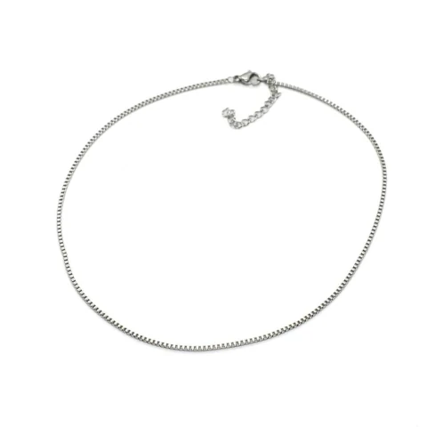 Cadena de acero quirurgico Eslabon veneciana 1.5mm 35cm + 5cm